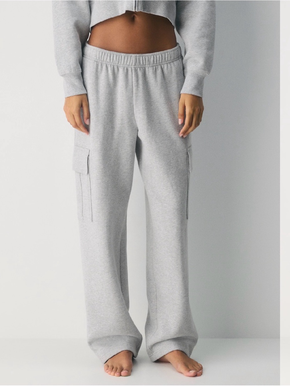 Aritzia TNA Sweatfleece Cozy Fleece Mega Cargo Wide Leg Sweatpants XS Gorpcore